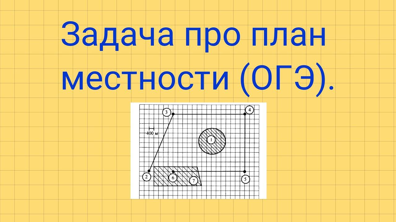 Задача про план местности. Задания №1-5 ОГЭ.