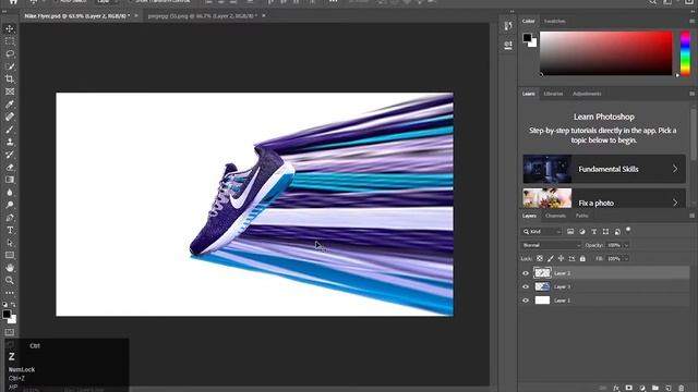 Adobe Photoshop Tutorial | How To Make Nike Shoes Poster | with 3D Effect смотреть онлайн