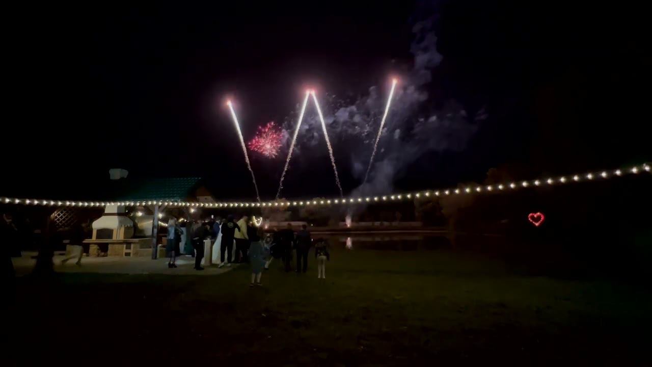 свадебная стрела любви для молодожёнов и свадебный фейерверк смотреть онлайн