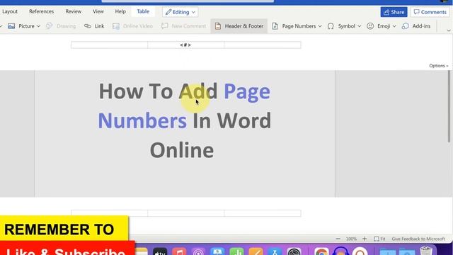 How To Add Page Numbers In Word Online [ Office 365 ] смотреть онлайн