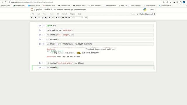 #2 OpenCV - Convert color image to black and white смотреть онлайн