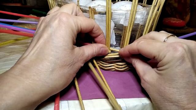 Сухарница.Послойное плетение 2 к 1. смотреть онлайн