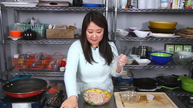 Korean Crab Jeon (Crab Stick Omelettes : 게맛살전) Recipe: Season 4, Ep. 8- Chef Julie Yoon