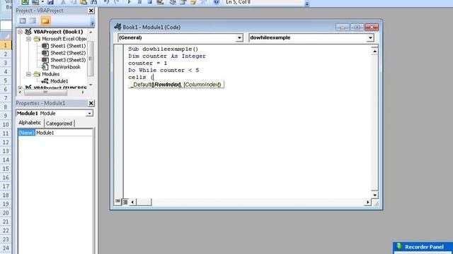 Excel VBA example 22: The Do while loop смотреть онлайн