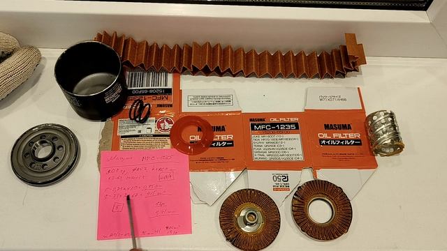 Распил масляного фильтра MASUMA MFC-1235 (аналог MANN W67/1)