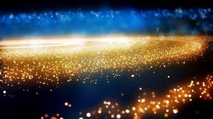 Красивый космический фон на экран Золотые частицы  4К