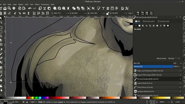Made with Inkscape (Speed Art): How to draw a comic book character Hulk смотреть онлайн