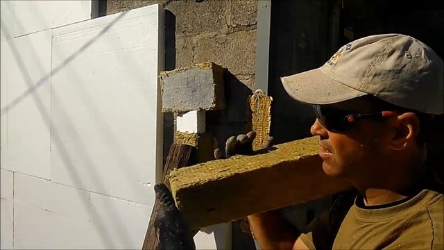 Клеим минеральную вату на пену . смотреть онлайн