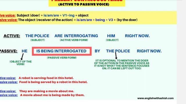 present tense ( Active voice to passive voice) смотреть онлайн