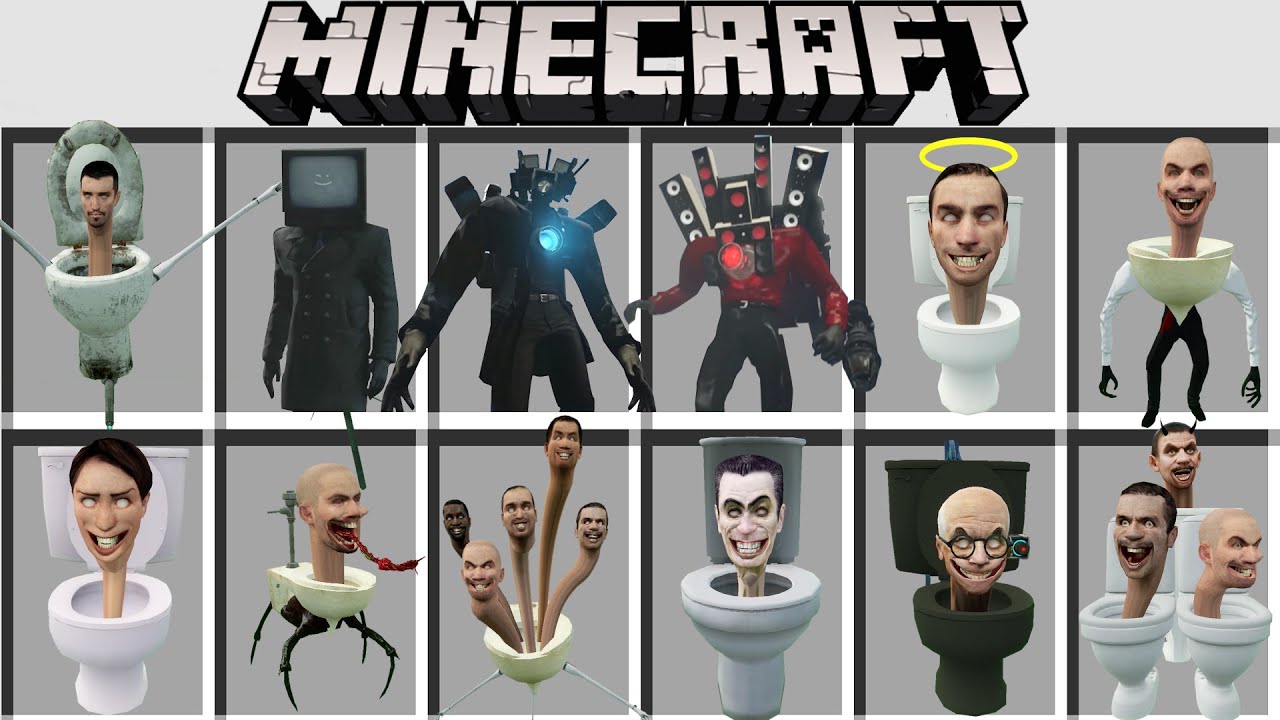 Мод на СКИБИДИ ТУАЛЕТЫ и КАМЕРАМЕНОВ в майнкрафт ! SKIBIDI TOILET ADDON MINECRAFT BEDROCK MOD смотреть онлайн