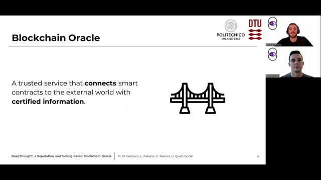 DeepThought a Reputation and Voting based Blockchain Oracle смотреть онлайн