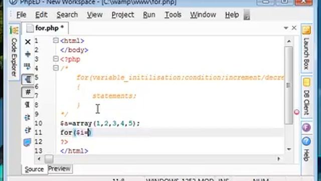 Php Tutorials-10-for statement in php - www.vdesignourweb.com смотреть онлайн