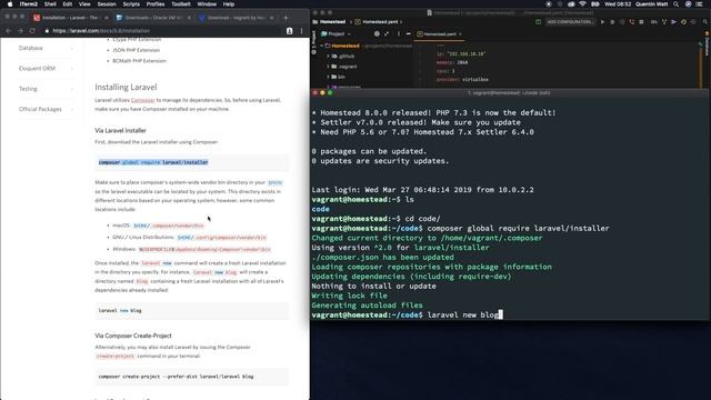 Create a new Laravel project - Set up Laravel Homestead tutorial 3 смотреть онлайн