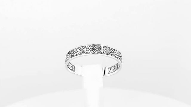 Православное кольцо, Св. Николай Чудотворец, моли Бога о нас" чернение, серебро925, Арт-1076 смотреть онлайн