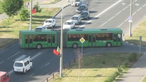 Разворот автобуса МАЗ 105 в Витебске