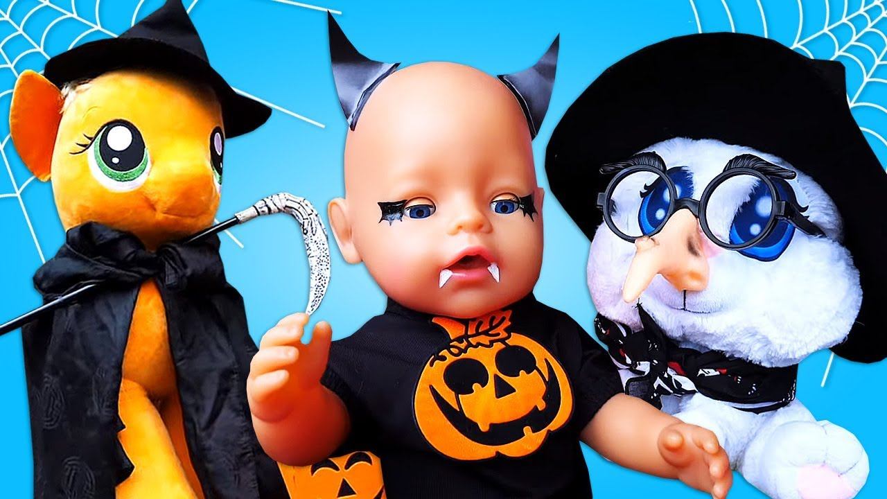 Trick Or Treat! Funny Halloween Videos For Kids With Dolls And Toys - Kids Halloween 2019