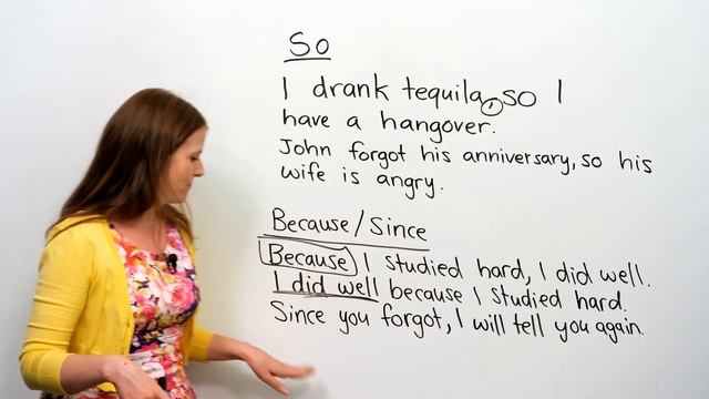 Learn English: Cause & Effect – so, since, hence, due to, as a result... смотреть онлайн