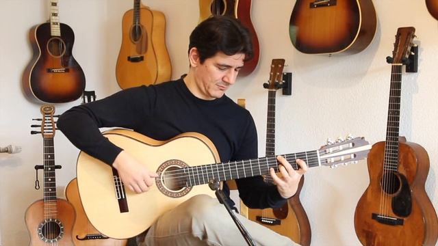 Juan Fernandez Utrera flamenco guitar 2021 - spruce/cypress - powerfull guitar - traditional style! смотреть онлайн