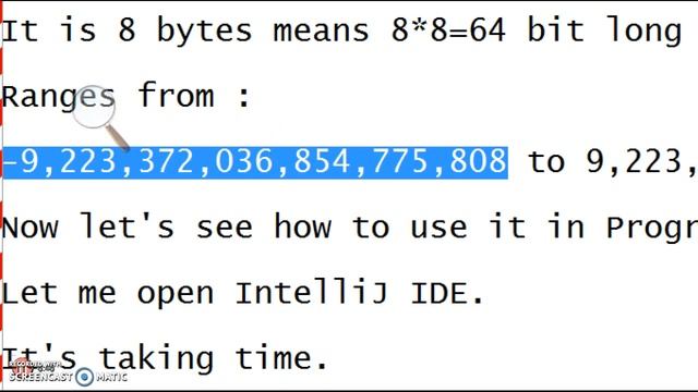 Long data type in Java смотреть онлайн