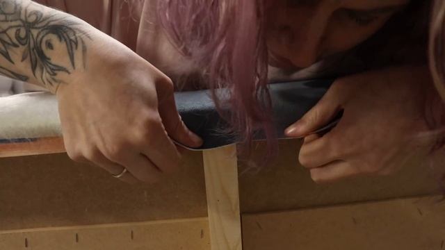 Изголовье с горизонтальными полосами / Headboard with horizontal stripes смотреть онлайн