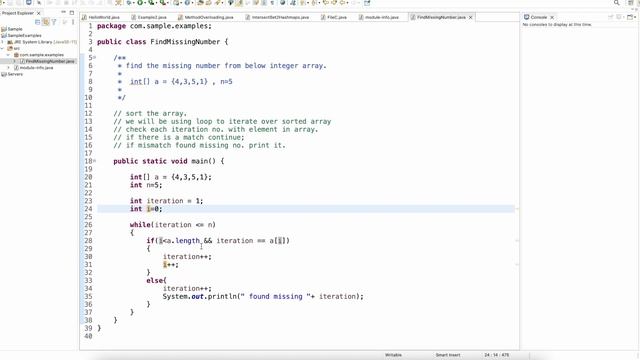 Find Missing number from given integer array | JPIQ1 | Java Problem Solving #javainterviewquestion смотреть онлайн