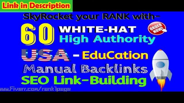 I will do 60 high authority dofollow SEO backlinks service,edu link building смотреть онлайн