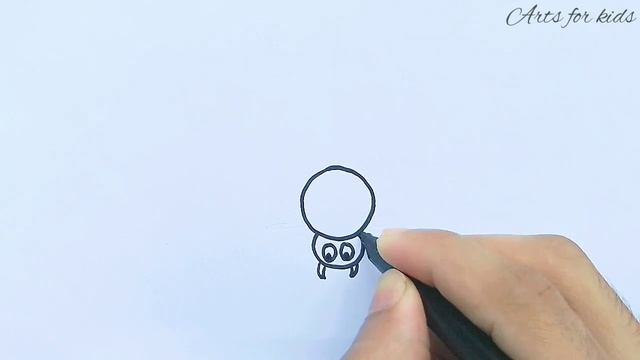 How to draw a Spider easy for kids | step by step | drawings for kids смотреть онлайн