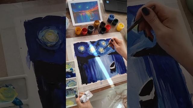 Онлайн мастер-класс по живописи - "Экспрессия Ван Гога" смотреть онлайн