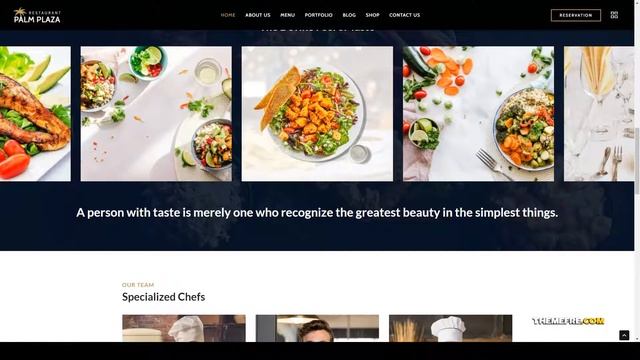 Palmplaza - Restaurant and Cafe WordPress Theme italian restaurant recipes Website Builder смотреть онлайн