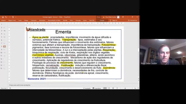 2021/2 - Semana 1 - Fisiologia vegetal смотреть онлайн