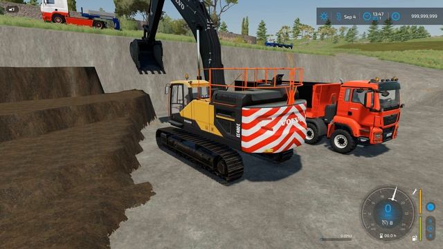 Farming Simulator 22 VOLVO EC480E Excavator Loading Dirt In A Dump Truck смотреть онлайн