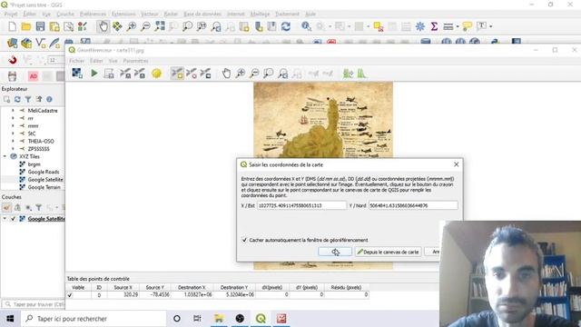 Géoréférencer une carte raster (image, JPEG, PNG,...) sous QGIS avec Georeferencer смотреть онлайн