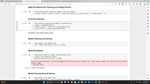 Regression With Support Vector Machine in Python - Sklearn смотреть онлайн