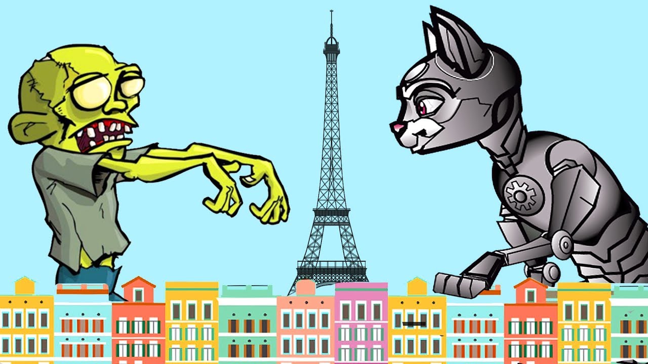 Гигантский КОТ РОБОТ против ЗОМБИ и не только! ИГРА Tasty Planet Forever с ПАПУЛЕЙ смотреть онлайн