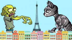 Гигантский КОТ РОБОТ против ЗОМБИ и не только! ИГРА Tasty Planet Forever с ПАПУЛЕЙ