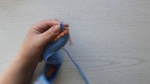 Следки тапочки  спицами  МК 8