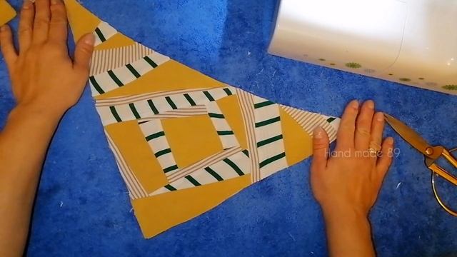 Обрезки трех цветов пригодились на этот раз✂️ Отличный результат из лоскутов✂️ простой слюнявчик смотреть онлайн
