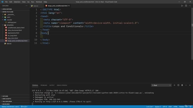 07 - Backend Development with Flask - 007 Using loops in Jinja2 смотреть онлайн
