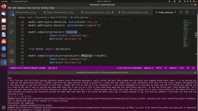 IMDB Data Classification Neural Network Machine Learning Deep Learning Python смотреть онлайн