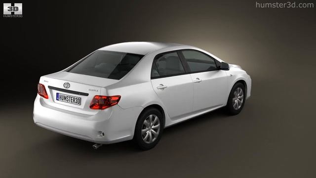 Toyota Corolla 2010 by 3D model store Humster3D.com смотреть онлайн