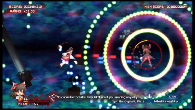 Touhou Azure Reflections - Reimu Story Clear (Hard Mode) смотреть онлайн