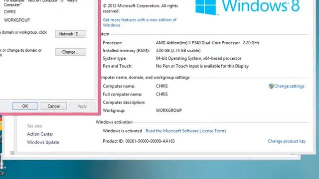 How To Change Computer Name | Windows 8 смотреть онлайн