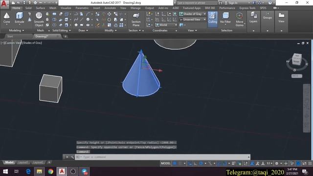 AUTOCAD 3D 3-DARS. PRIMITIVLAR BILAN ISHLASH. смотреть онлайн
