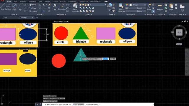 how to make color shapes in AutoCAD 2021 (I): circle, triangle, rectangle, and ellipse смотреть онлайн