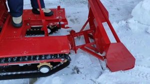 Гусеничный снегоуборщик.Замена навески снегомета на отвал