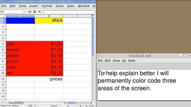 Spreadsheet Basics (VLOOKUP BASIC USAGE in OpenOffice Calc) смотреть онлайн