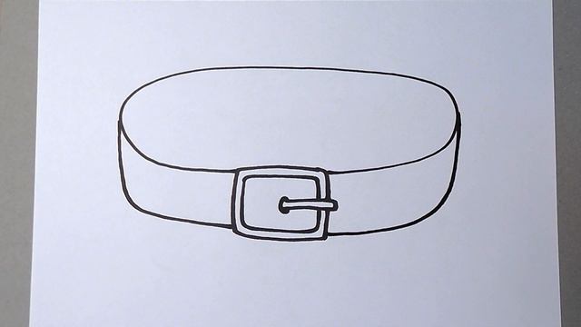 How to draw a Belt - Very Easy - For Kids смотреть онлайн