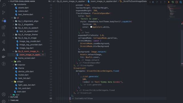 Flutter zoom/Blur image while scrolling using CustomScrollView | Code With Zeeshan | Android | IOS смотреть онлайн