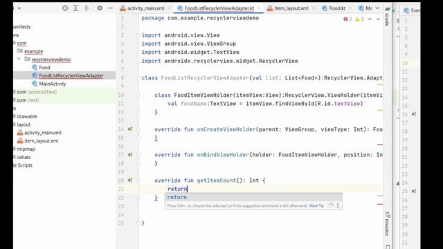 Basic Recycler View tutorial Kotlin Android Studio смотреть онлайн