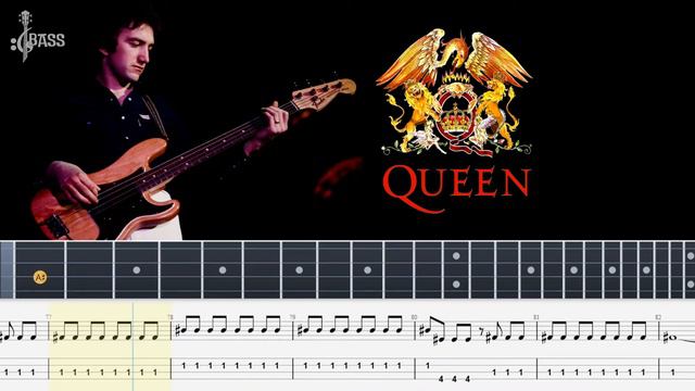Queen - Sheer Heart Attack (Bass Line + Tabs + Notation) By John Deacon